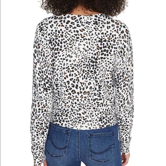 Sanctuary XOXO Animal Print V Neck Sweater // XS - Picture 3 of 13